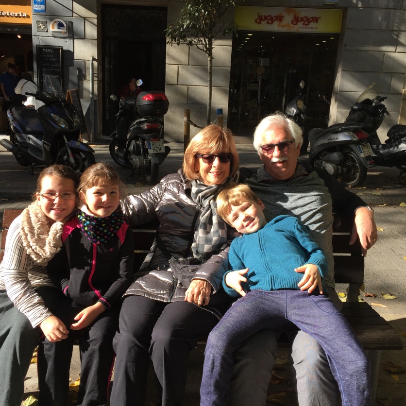 Grammy and Papa visiting us in Barcelona